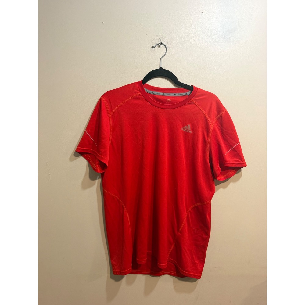 Adidas Running Mens Red Climalite Short Sleeve Training T-Shirt Size L